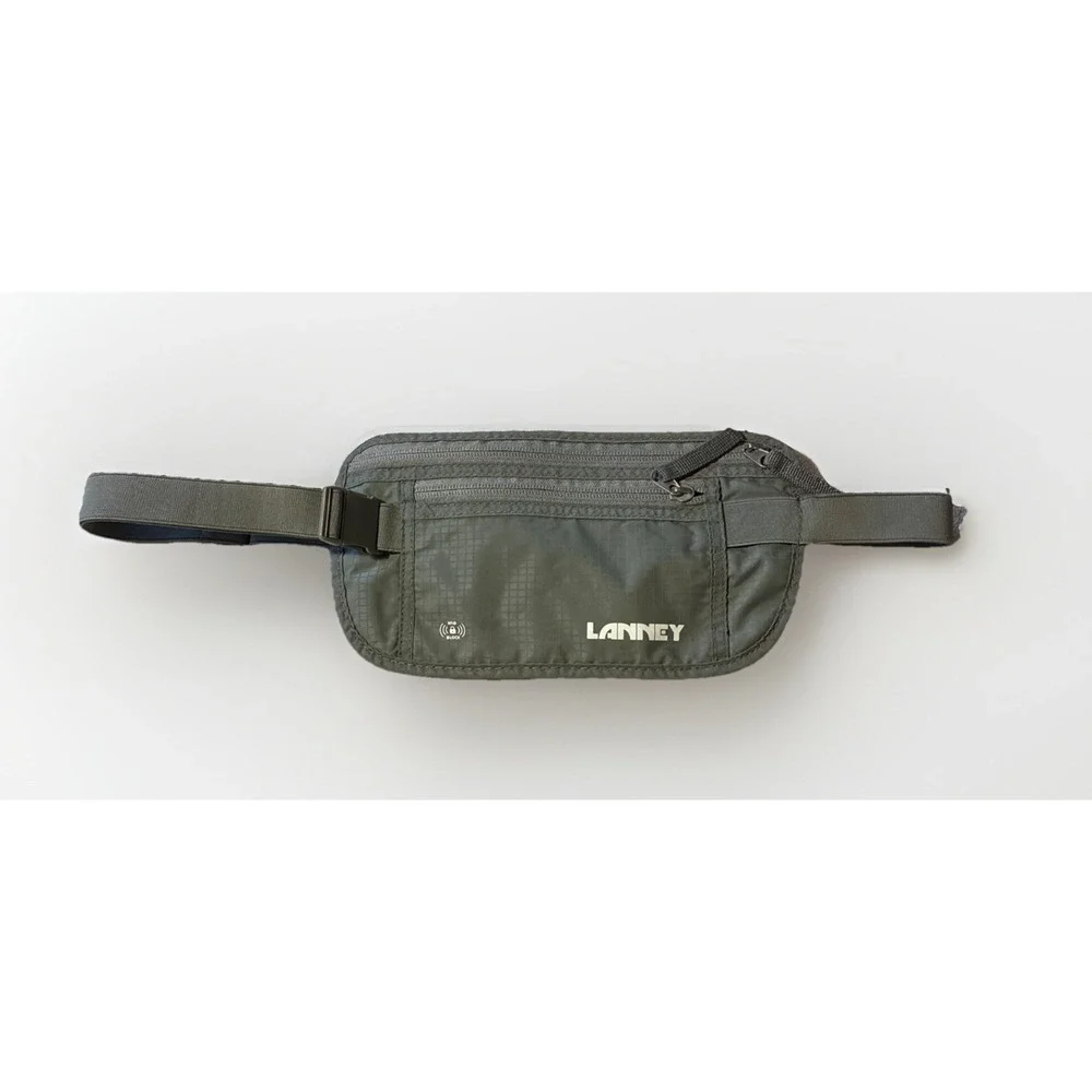 Lanney Money Belt for Travel Unisex Slim Hidden Travel Wallet RFID Blocking NWOT